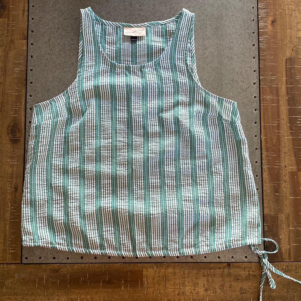 Striped seersucker tank